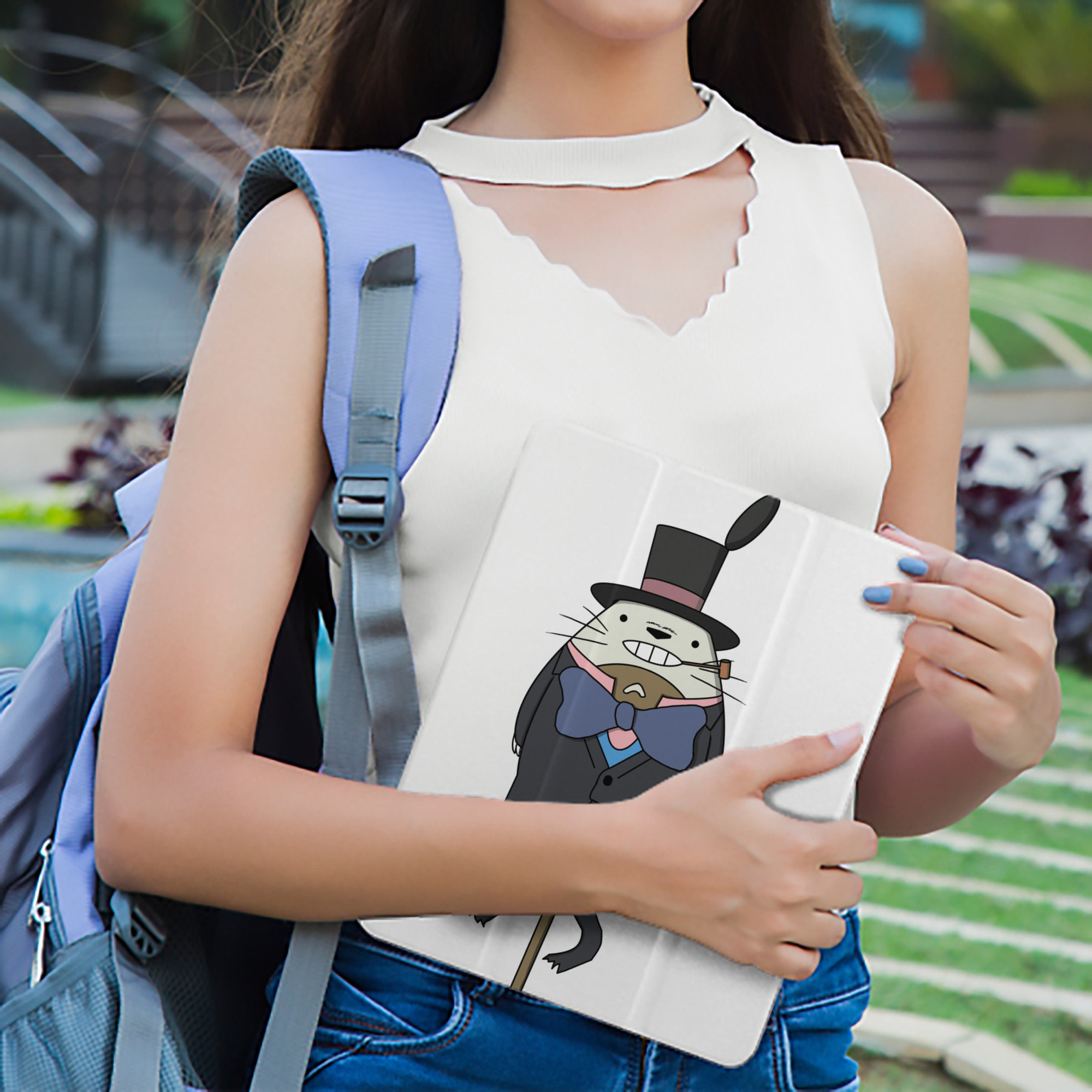 となりのトトロ 草壁メイ 草壁サツキ My Neighbor Totoro Satsuki Kusakabe Mei Kusakabe IPad ケース ペン収納付き 三つ折りスタンド PUレザー×シリコン 対応機種9.5/10.5/10.9インチ