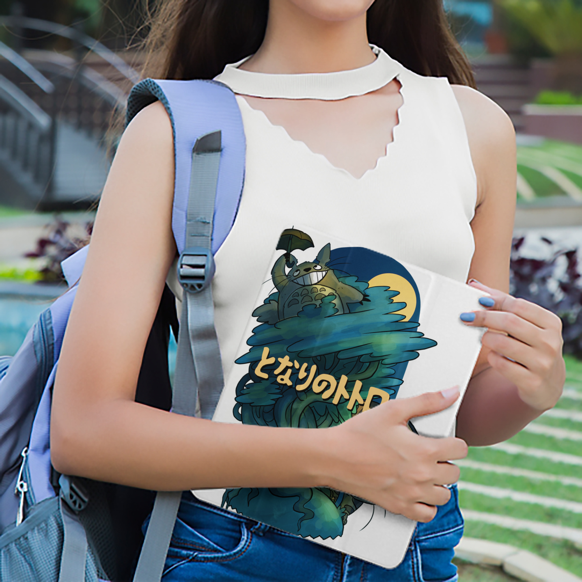 となりのトトロ 草壁メイ 草壁サツキ My Neighbor Totoro Satsuki Kusakabe Mei Kusakabe IPad ケース ペン収納付き 三つ折りスタンド PUレザー×シリコン 対応機種9.5/10.5/10.9インチ