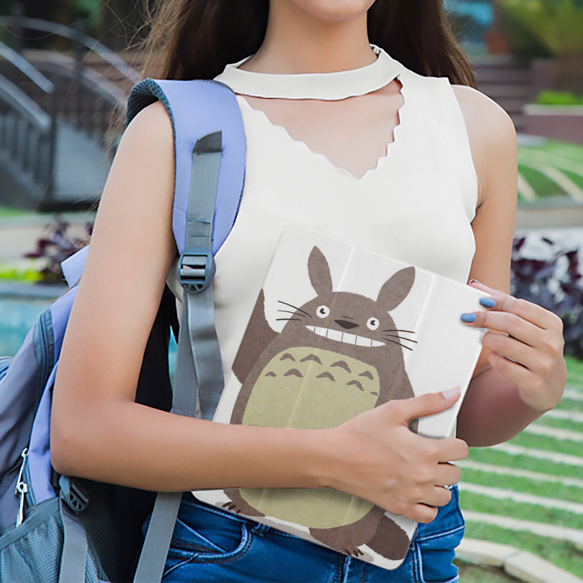 となりのトトロ 草壁メイ 草壁サツキ My Neighbor Totoro Satsuki Kusakabe Mei Kusakabe IPad ケース ペン収納付き 三つ折りスタンド PUレザー×シリコン 対応機種9.5/10.5/10.9インチ