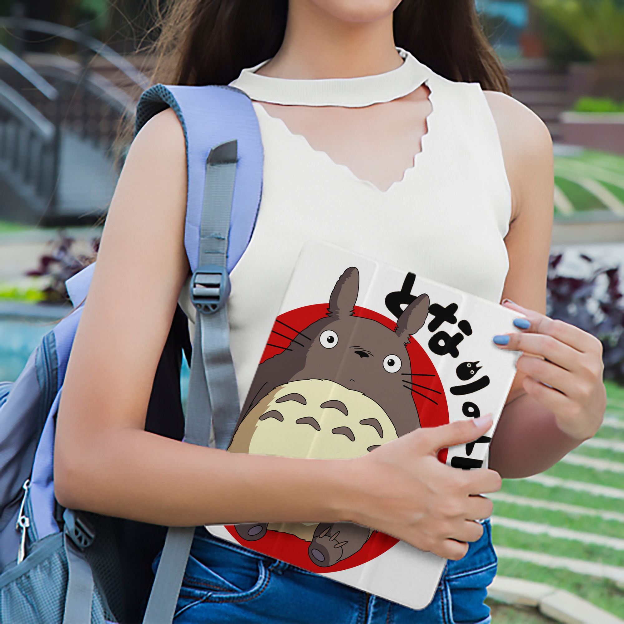 となりのトトロ 草壁メイ 草壁サツキ My Neighbor Totoro Satsuki Kusakabe Mei Kusakabe IPad ケース ペン収納付き 三つ折りスタンド PUレザー×シリコン 対応機種9.5/10.5/10.9インチ