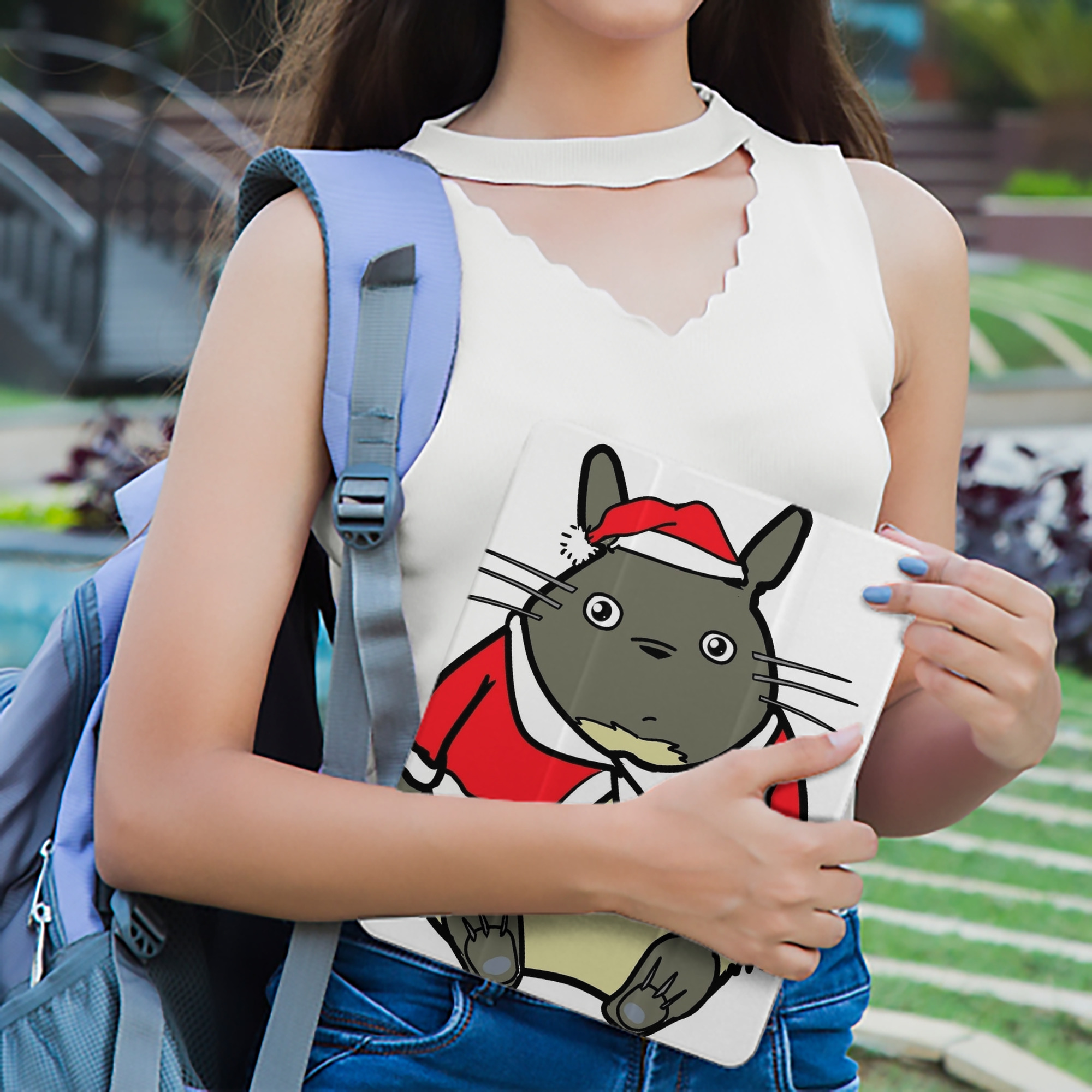 となりのトトロ 草壁メイ 草壁サツキ My Neighbor Totoro Satsuki Kusakabe Mei Kusakabe IPad ケース ペン収納付き 三つ折りスタンド PUレザー×シリコン 対応機種9.5/10.5/10.9インチ