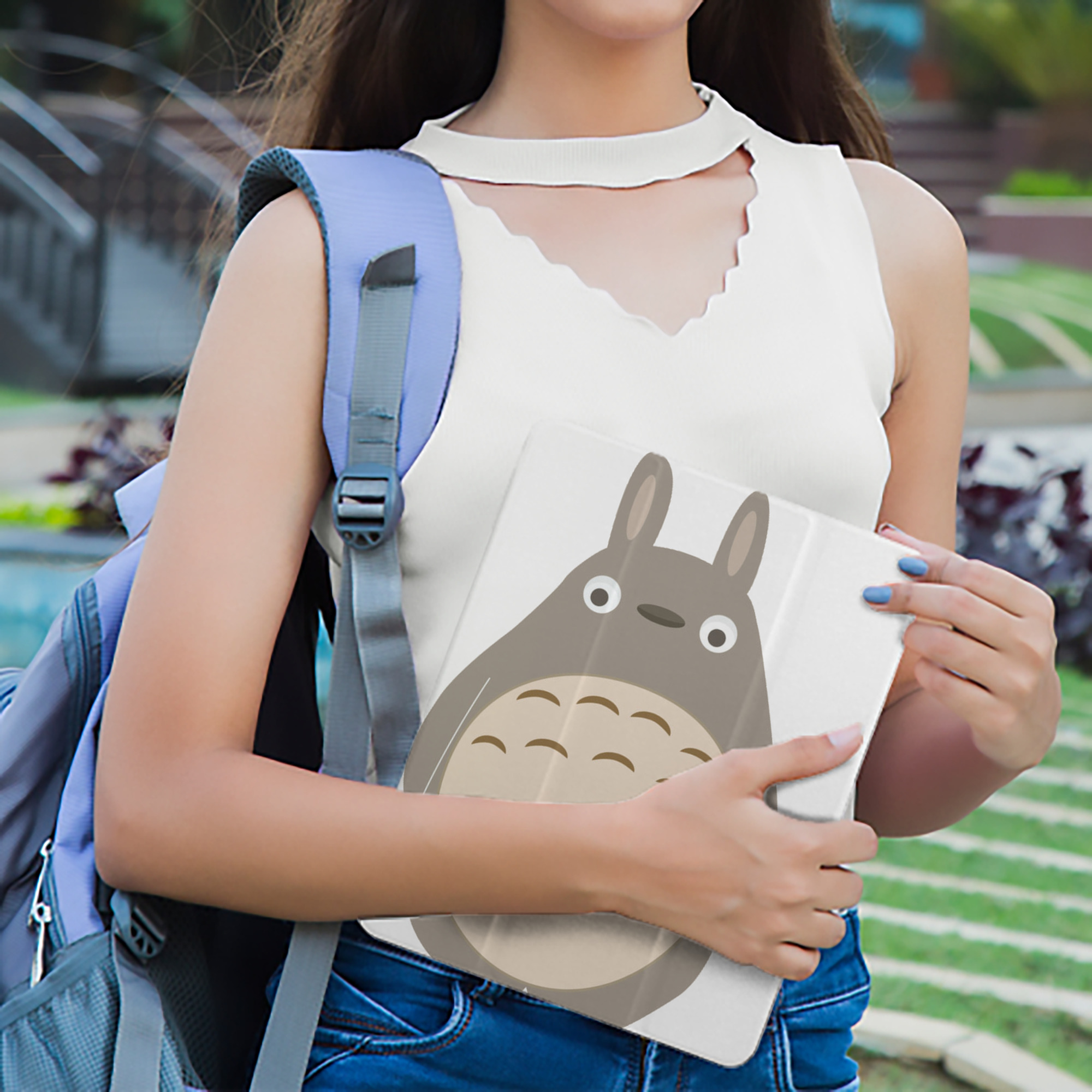 となりのトトロ 草壁メイ 草壁サツキ My Neighbor Totoro Satsuki Kusakabe Mei Kusakabe IPad ケース ペン収納付き 三つ折りスタンド PUレザー×シリコン 対応機種9.5/10.5/10.9インチ