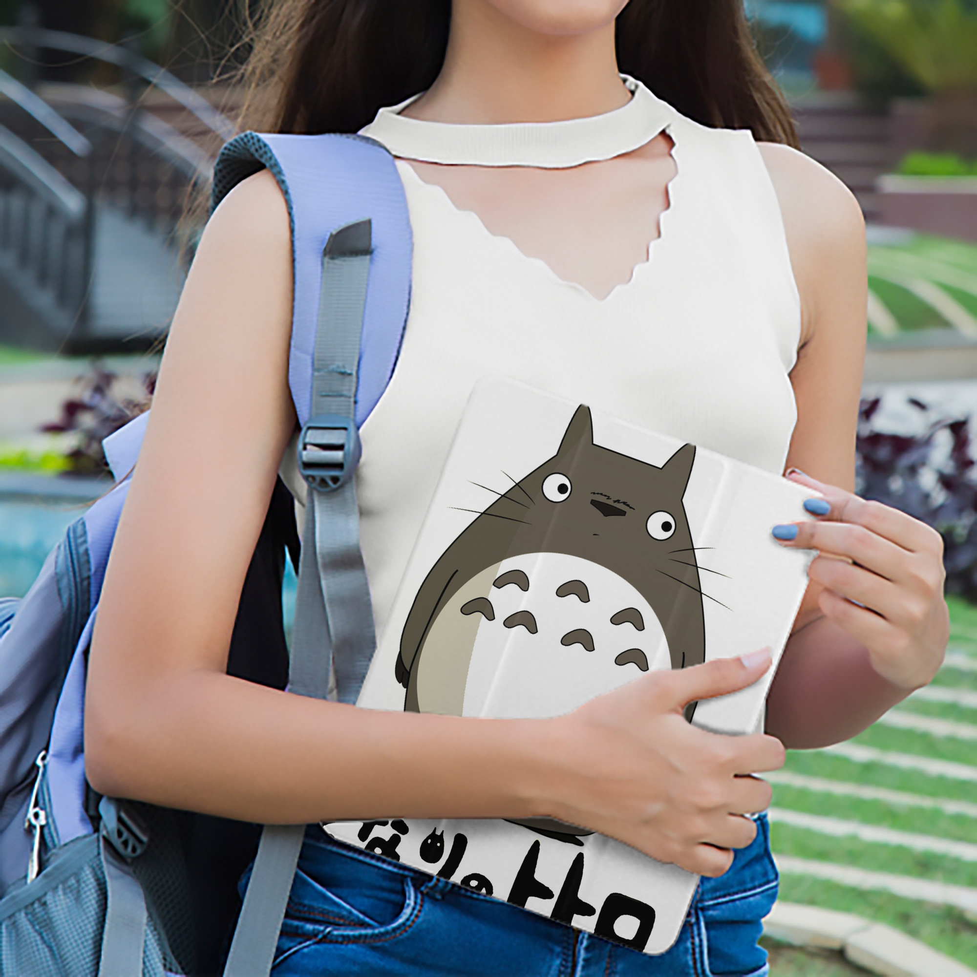 となりのトトロ 草壁メイ 草壁サツキ My Neighbor Totoro Satsuki Kusakabe Mei Kusakabe IPad ケース ペン収納付き 三つ折りスタンド PUレザー×シリコン 対応機種9.5/10.5/10.9インチ