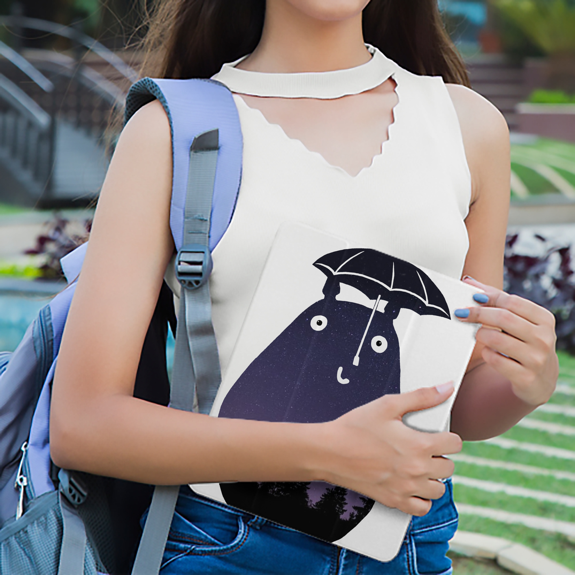 となりのトトロ 草壁メイ 草壁サツキ My Neighbor Totoro Satsuki Kusakabe Mei Kusakabe IPad ケース ペン収納付き 三つ折りスタンド PUレザー×シリコン 対応機種9.5/10.5/10.9インチ