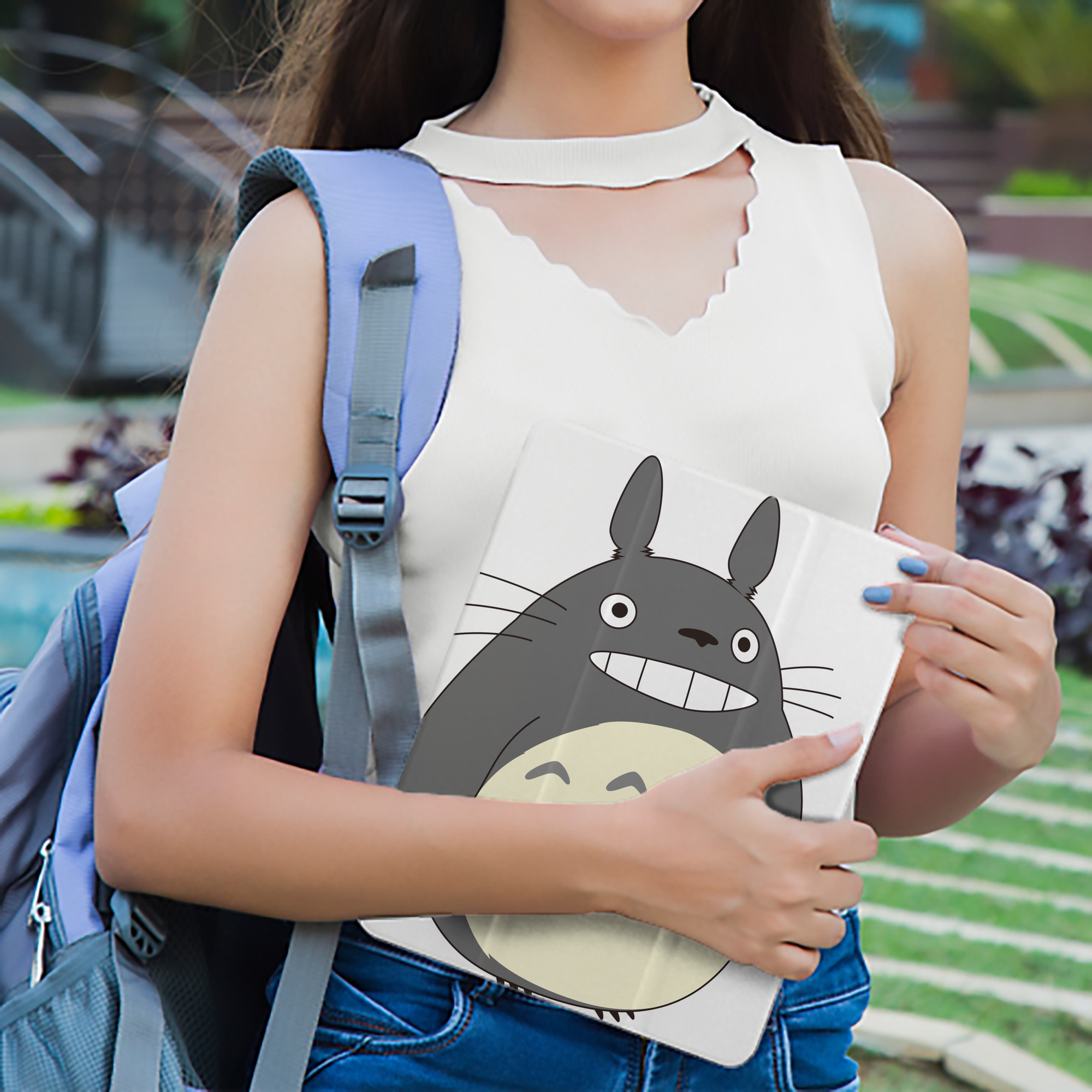 となりのトトロ 草壁メイ 草壁サツキ My Neighbor Totoro Satsuki Kusakabe Mei Kusakabe IPad ケース ペン収納付き 三つ折りスタンド PUレザー×シリコン 対応機種9.5/10.5/10.9インチ