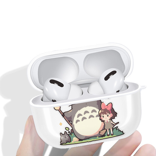となりのトトロ 草壁メイ 草壁サツキ My Neighbor Totoro Satsuki Kusakabe Mei Kusakabe 【AirPods Pro用】ハードシェル保護ケース 耐衝撃・防指紋・カラビナ付き商品仕様