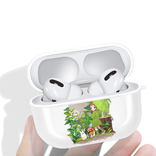 となりのトトロ 草壁メイ 草壁サツキ My Neighbor Totoro Satsuki Kusakabe Mei Kusakabe 【AirPods Pro用】ハードシェル保護ケース 耐衝撃・防指紋・カラビナ付き商品仕様