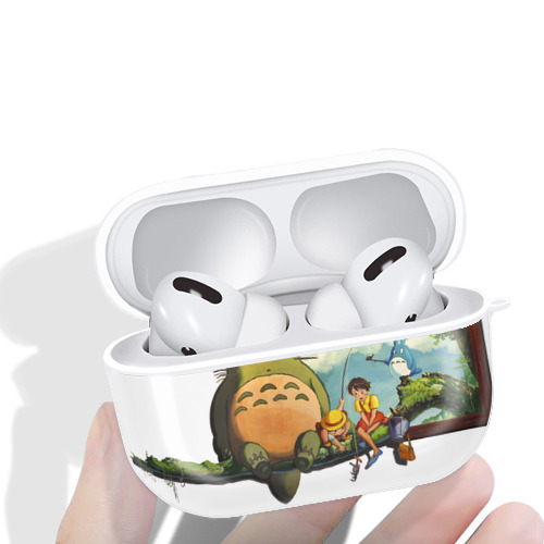 となりのトトロ 草壁メイ 草壁サツキ My Neighbor Totoro Satsuki Kusakabe Mei Kusakabe 【AirPods Pro用】ハードシェル保護ケース 耐衝撃・防指紋・カラビナ付き商品仕様