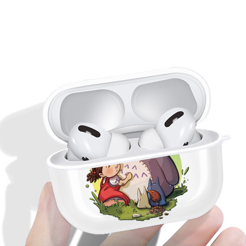 となりのトトロ 草壁メイ 草壁サツキ My Neighbor Totoro Satsuki Kusakabe Mei Kusakabe 【AirPods Pro用】ハードシェル保護ケース 耐衝撃・防指紋・カラビナ付き商品仕様