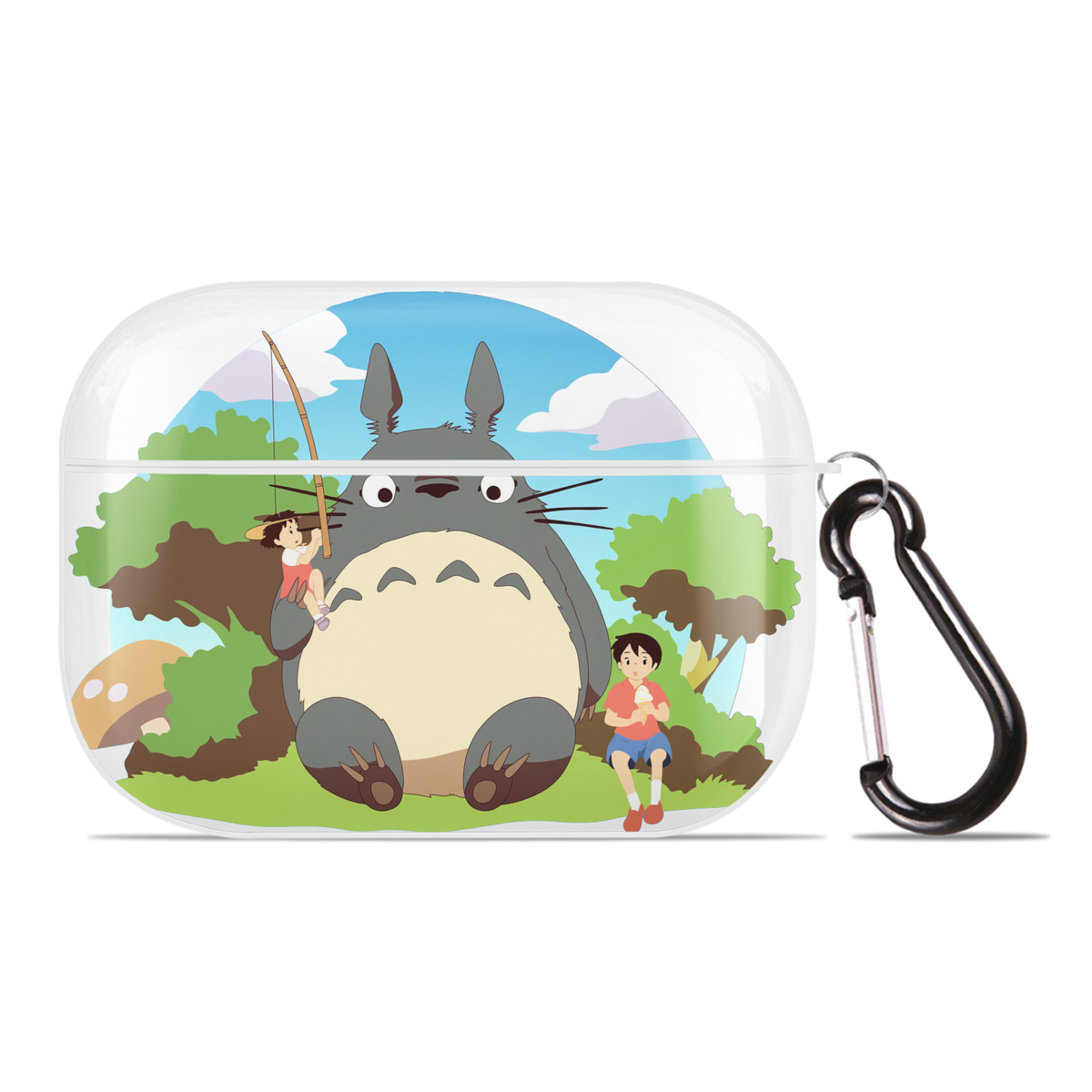 （画像用） となりのトトロ 草壁メイ 草壁サツキ My Neighbor Totoro Satsuki Kusakabe Mei Kusakabe 【AirPods Pro用】ハードシェル保護ケース 耐衝撃・防指紋・カラビナ付き商品仕様