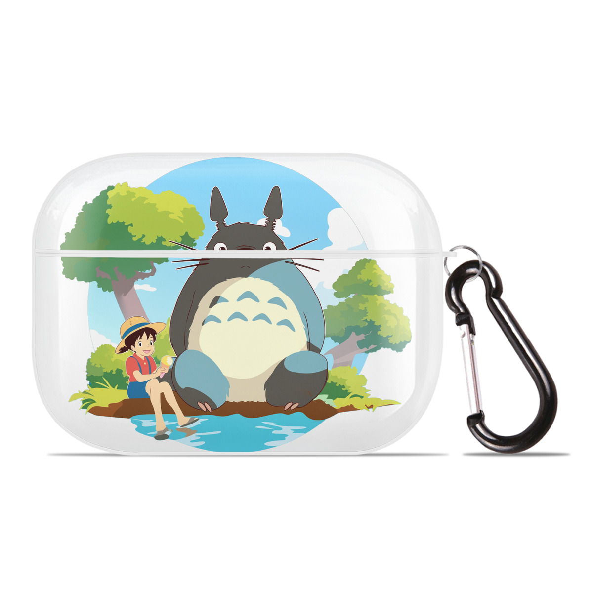 （画像用） となりのトトロ 草壁メイ 草壁サツキ My Neighbor Totoro Satsuki Kusakabe Mei Kusakabe 【AirPods Pro用】ハードシェル保護ケース 耐衝撃・防指紋・カラビナ付き商品仕様