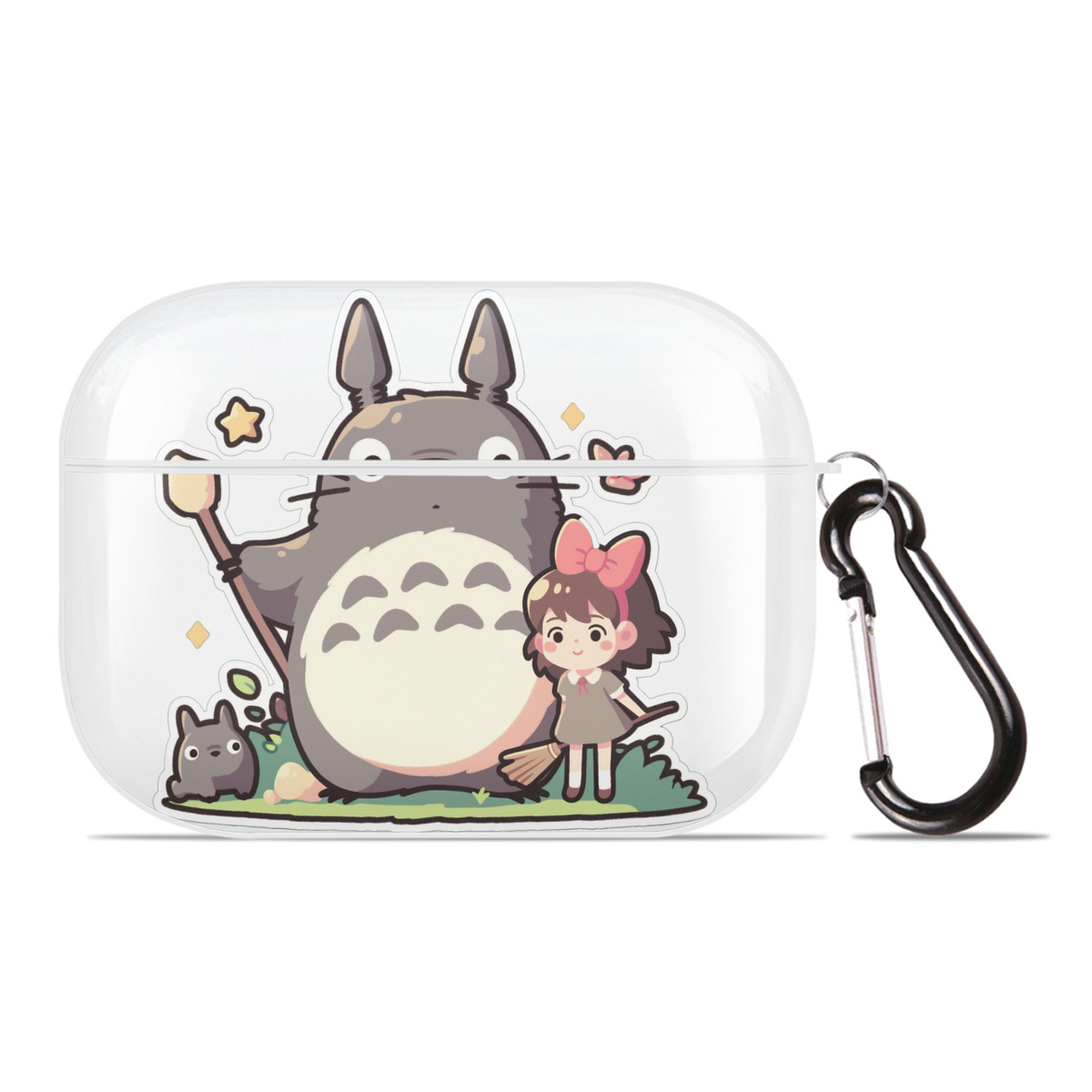 （画像用） となりのトトロ 草壁メイ 草壁サツキ My Neighbor Totoro Satsuki Kusakabe Mei Kusakabe 【AirPods Pro用】ハードシェル保護ケース 耐衝撃・防指紋・カラビナ付き商品仕様