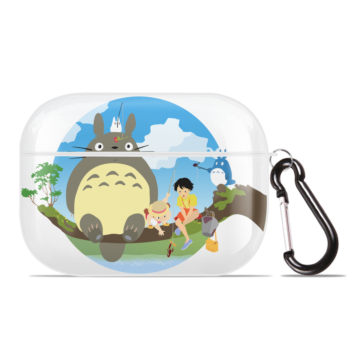 （画像用） となりのトトロ 草壁メイ 草壁サツキ My Neighbor Totoro Satsuki Kusakabe Mei Kusakabe 【AirPods Pro用】ハードシェル保護ケース 耐衝撃・防指紋・カラビナ付き商品仕様