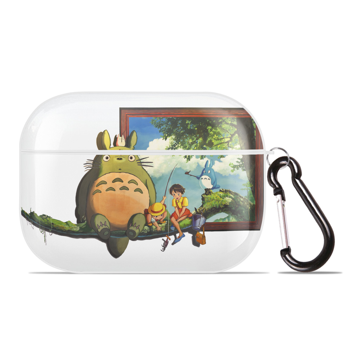 （画像用） となりのトトロ 草壁メイ 草壁サツキ My Neighbor Totoro Satsuki Kusakabe Mei Kusakabe 【AirPods Pro用】ハードシェル保護ケース 耐衝撃・防指紋・カラビナ付き商品仕様