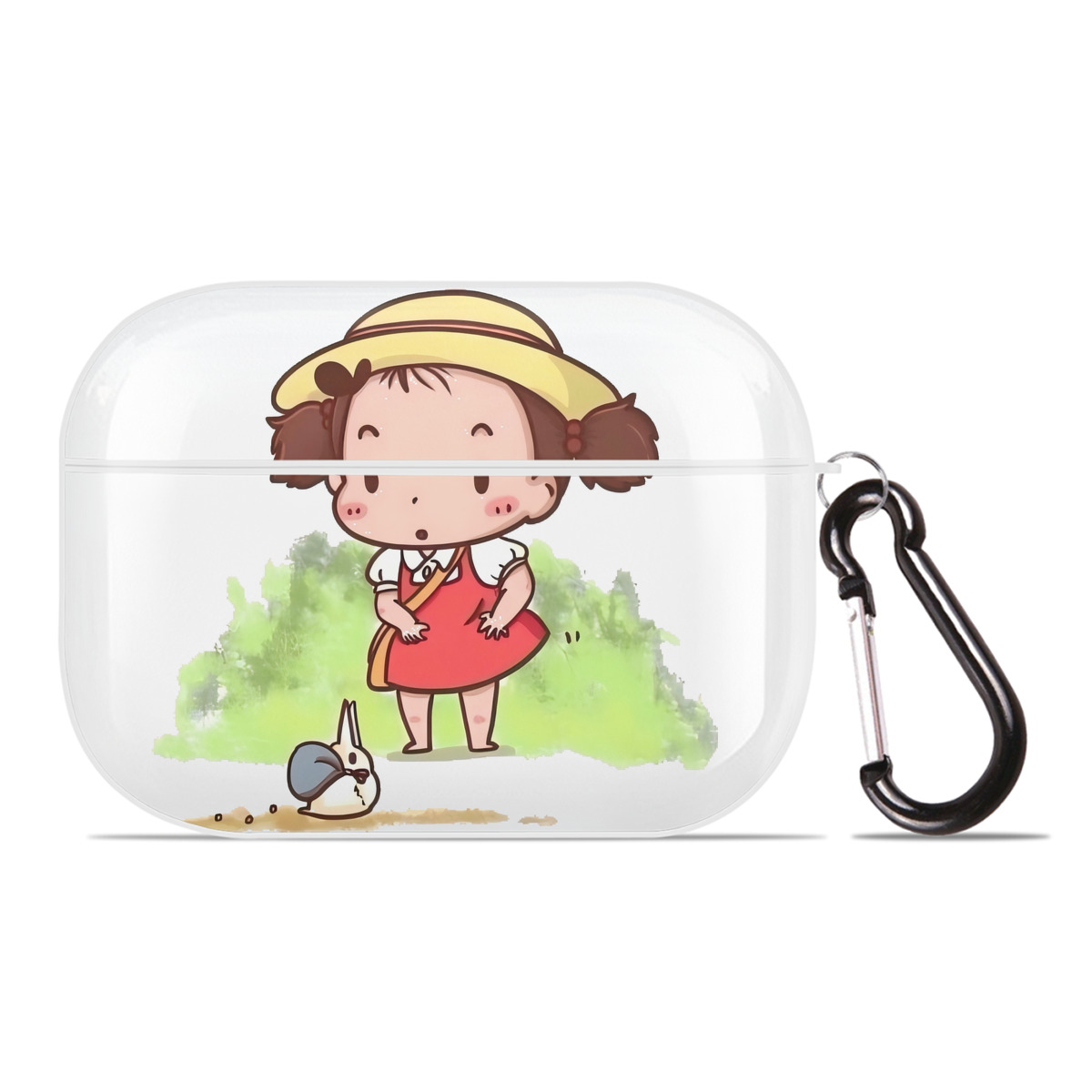 （画像用） となりのトトロ 草壁メイ 草壁サツキ My Neighbor Totoro Satsuki Kusakabe Mei Kusakabe 【AirPods Pro用】ハードシェル保護ケース 耐衝撃・防指紋・カラビナ付き商品仕様