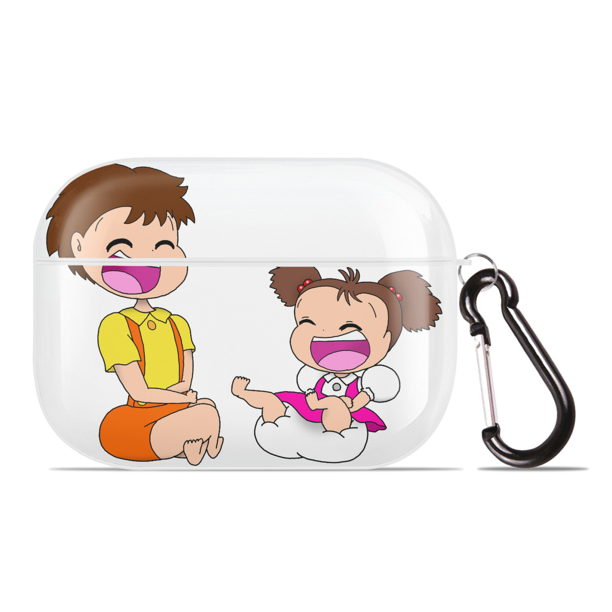 （画像用） となりのトトロ 草壁メイ 草壁サツキ My Neighbor Totoro Satsuki Kusakabe Mei Kusakabe 【AirPods Pro用】ハードシェル保護ケース 耐衝撃・防指紋・カラビナ付き商品仕様