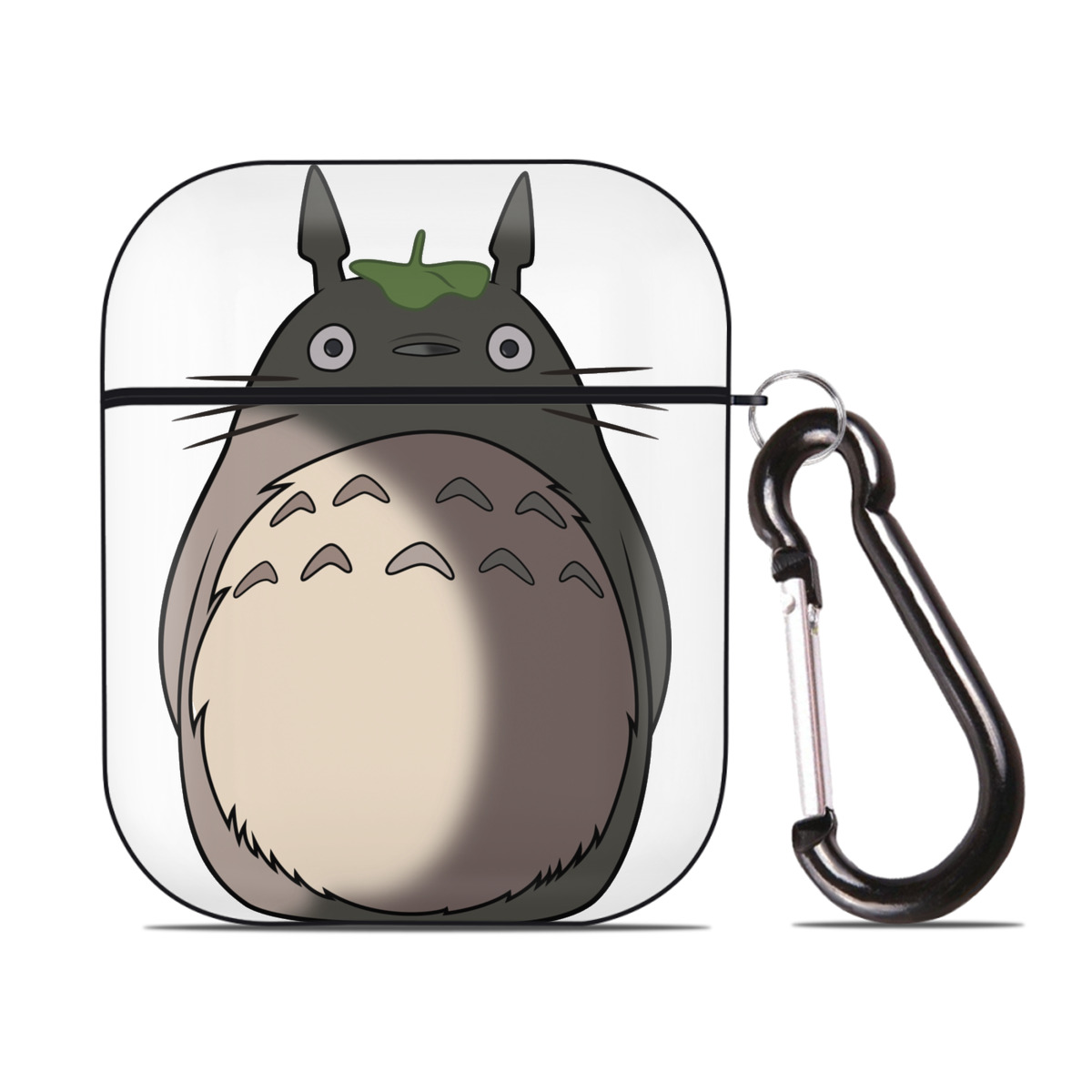 （画像用） となりのトトロ 草壁メイ 草壁サツキ My Neighbor Totoro Satsuki Kusakabe Mei Kusakabe AirPods 第2世代保護ケース ハードシェル ブラック 耐衝撃・防指紋・カラビナ付き
