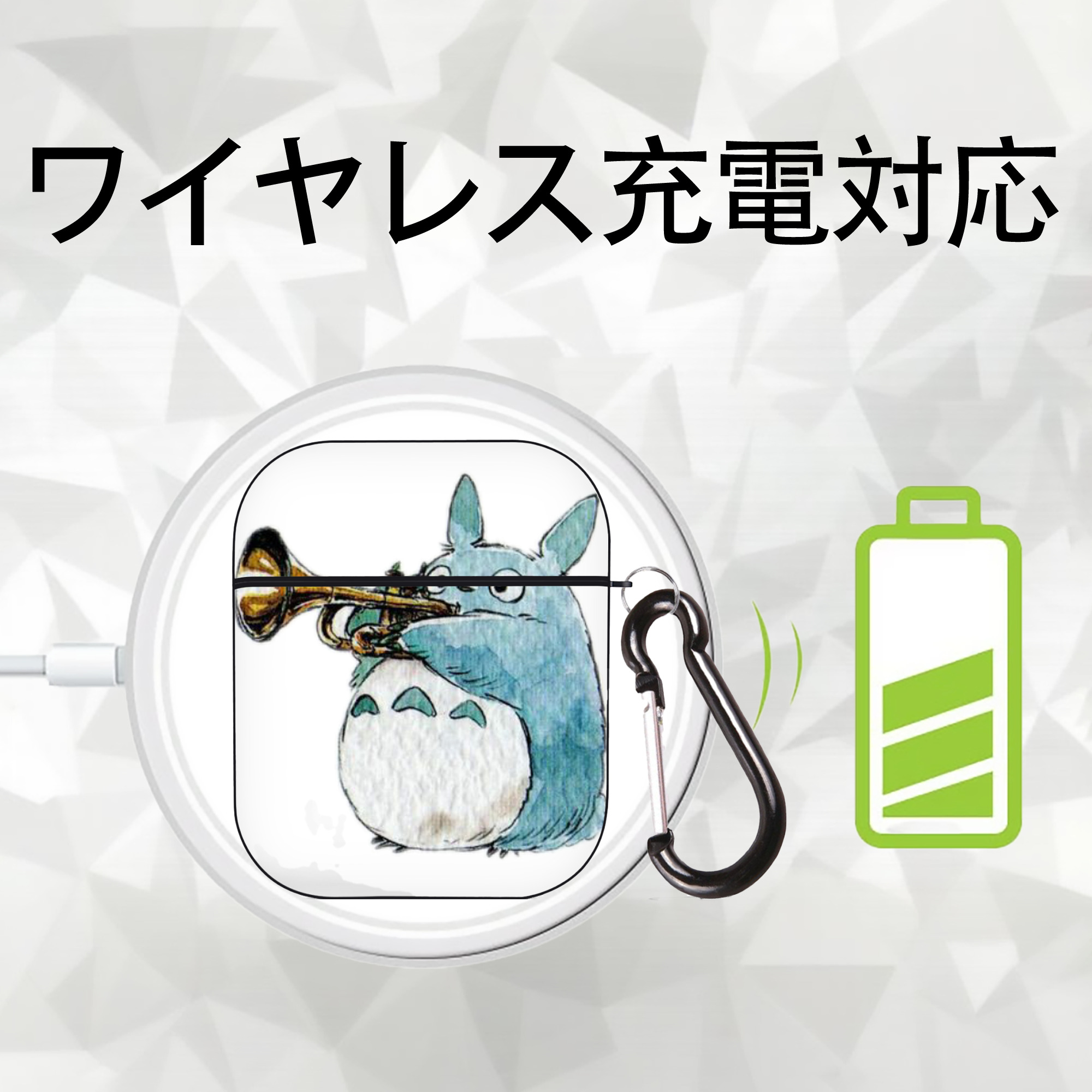 となりのトトロ 草壁メイ 草壁サツキ My Neighbor Totoro Satsuki Kusakabe Mei Kusakabe AirPods 第2世代保護ケース ハードシェル ブラック 耐衝撃・防指紋・カラビナ付き