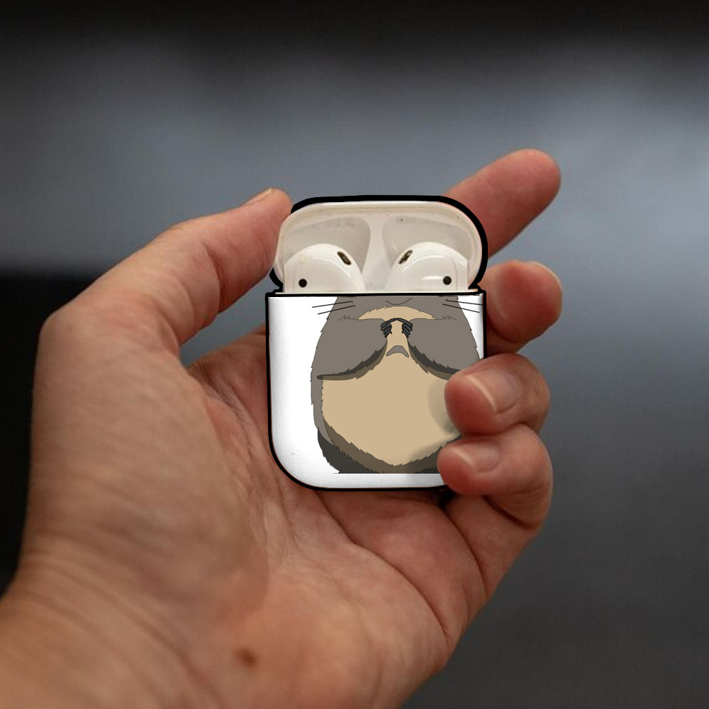 となりのトトロ 草壁メイ 草壁サツキ My Neighbor Totoro Satsuki Kusakabe Mei Kusakabe AirPods 第2世代保護ケース ハードシェル ブラック 耐衝撃・防指紋・カラビナ付き