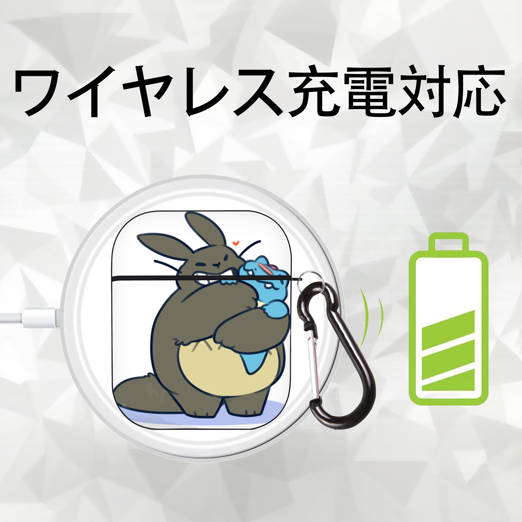 となりのトトロ 草壁メイ 草壁サツキ My Neighbor Totoro Satsuki Kusakabe Mei Kusakabe AirPods 第2世代保護ケース ハードシェル ブラック 耐衝撃・防指紋・カラビナ付き