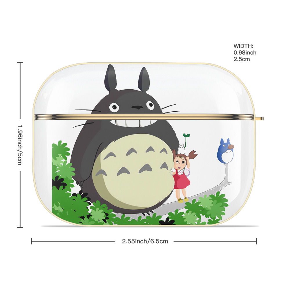となりのトトロ 草壁メイ 草壁サツキ My Neighbor Totoro Satsuki Kusakabe Mei Kusakabe 【AirPods Pro用】ハードシェル保護ケース｜耐衝撃・防指紋・カラビナ付き商品仕様