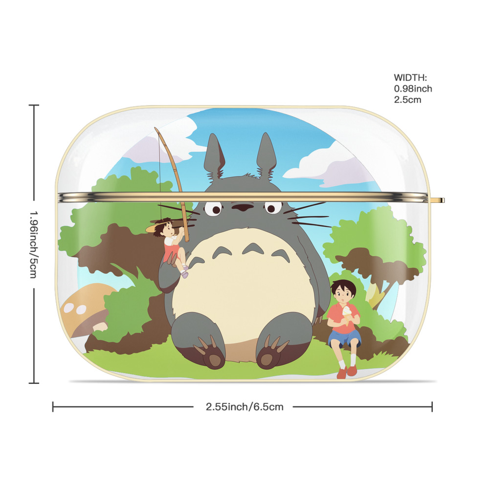となりのトトロ 草壁メイ 草壁サツキ My Neighbor Totoro Satsuki Kusakabe Mei Kusakabe 【AirPods Pro用】ハードシェル保護ケース｜耐衝撃・防指紋・カラビナ付き商品仕様