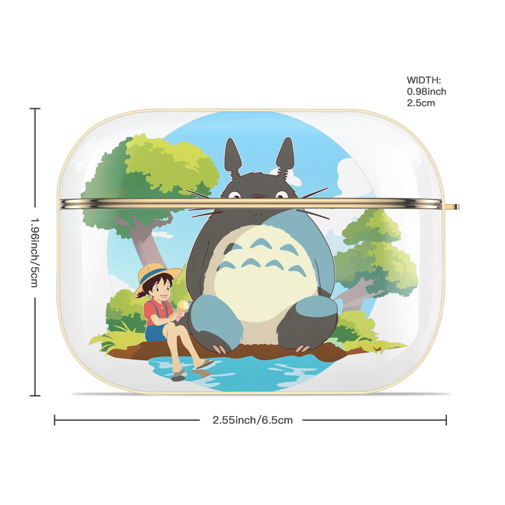 となりのトトロ 草壁メイ 草壁サツキ My Neighbor Totoro Satsuki Kusakabe Mei Kusakabe 【AirPods Pro用】ハードシェル保護ケース｜耐衝撃・防指紋・カラビナ付き商品仕様