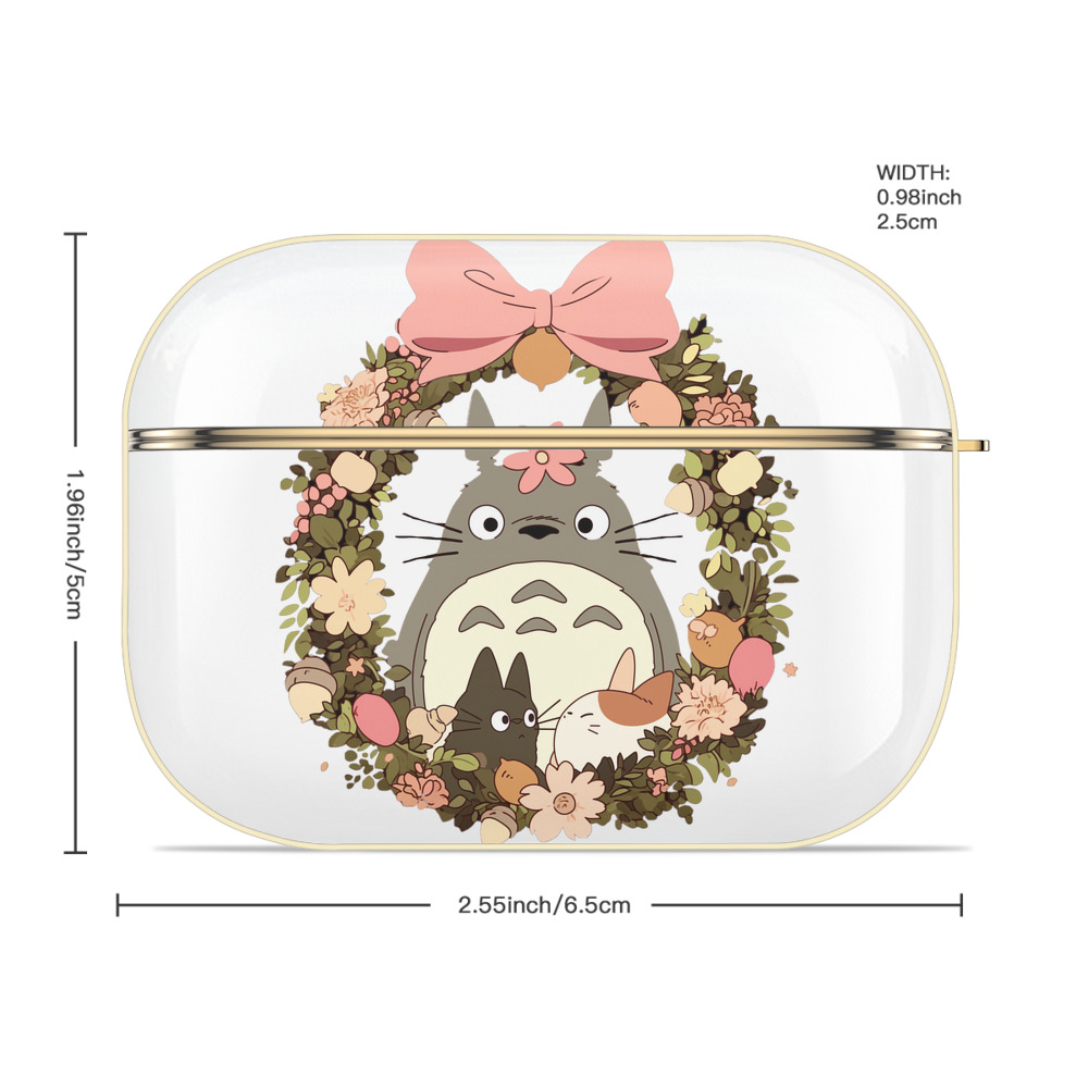 となりのトトロ 草壁メイ 草壁サツキ My Neighbor Totoro Satsuki Kusakabe Mei Kusakabe 【AirPods Pro用】ハードシェル保護ケース｜耐衝撃・防指紋・カラビナ付き商品仕様