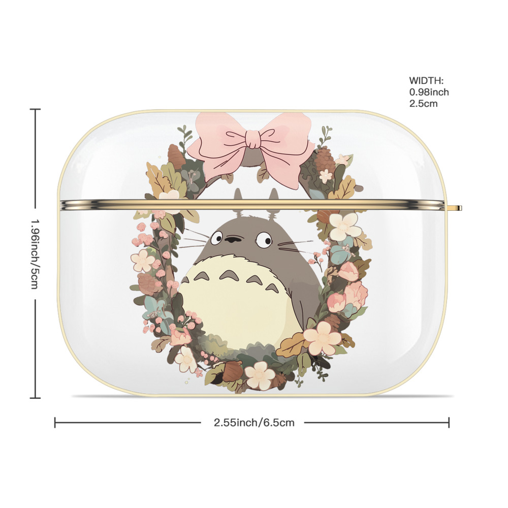 となりのトトロ 草壁メイ 草壁サツキ My Neighbor Totoro Satsuki Kusakabe Mei Kusakabe 【AirPods Pro用】ハードシェル保護ケース｜耐衝撃・防指紋・カラビナ付き商品仕様