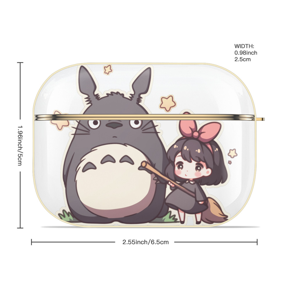 となりのトトロ 草壁メイ 草壁サツキ My Neighbor Totoro Satsuki Kusakabe Mei Kusakabe 【AirPods Pro用】ハードシェル保護ケース｜耐衝撃・防指紋・カラビナ付き商品仕様