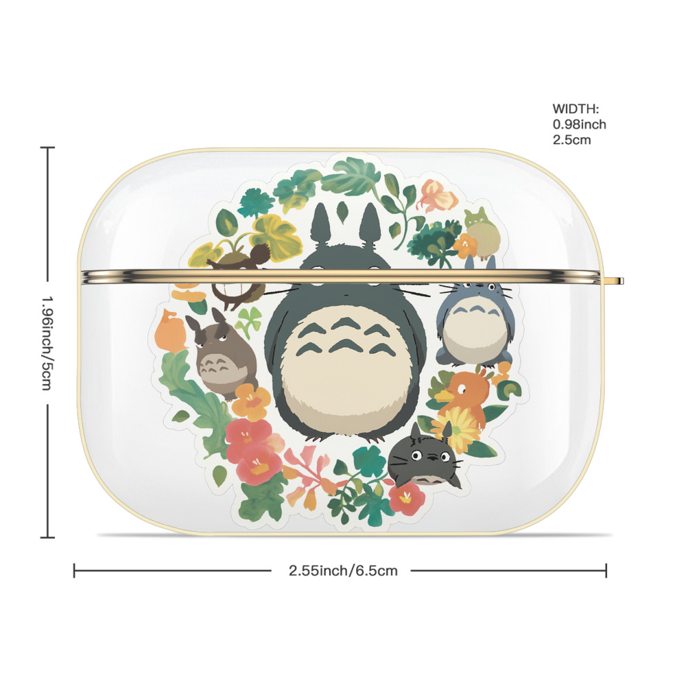 となりのトトロ 草壁メイ 草壁サツキ My Neighbor Totoro Satsuki Kusakabe Mei Kusakabe 【AirPods Pro用】ハードシェル保護ケース｜耐衝撃・防指紋・カラビナ付き商品仕様