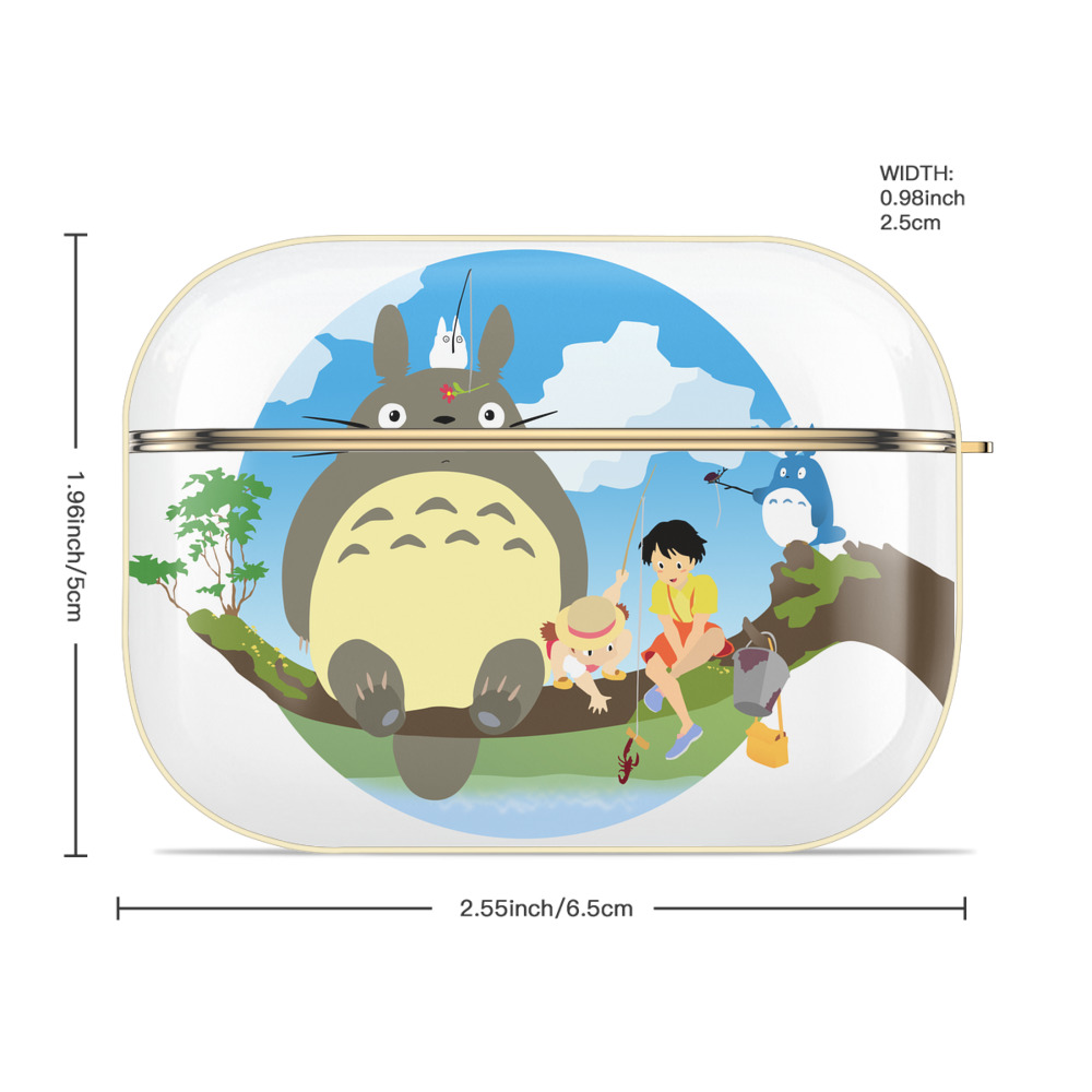 となりのトトロ 草壁メイ 草壁サツキ My Neighbor Totoro Satsuki Kusakabe Mei Kusakabe 【AirPods Pro用】ハードシェル保護ケース｜耐衝撃・防指紋・カラビナ付き商品仕様