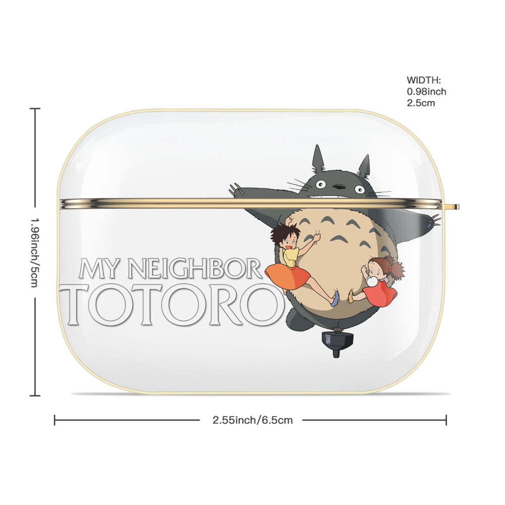 となりのトトロ 草壁メイ 草壁サツキ My Neighbor Totoro Satsuki Kusakabe Mei Kusakabe 【AirPods Pro用】ハードシェル保護ケース｜耐衝撃・防指紋・カラビナ付き商品仕様