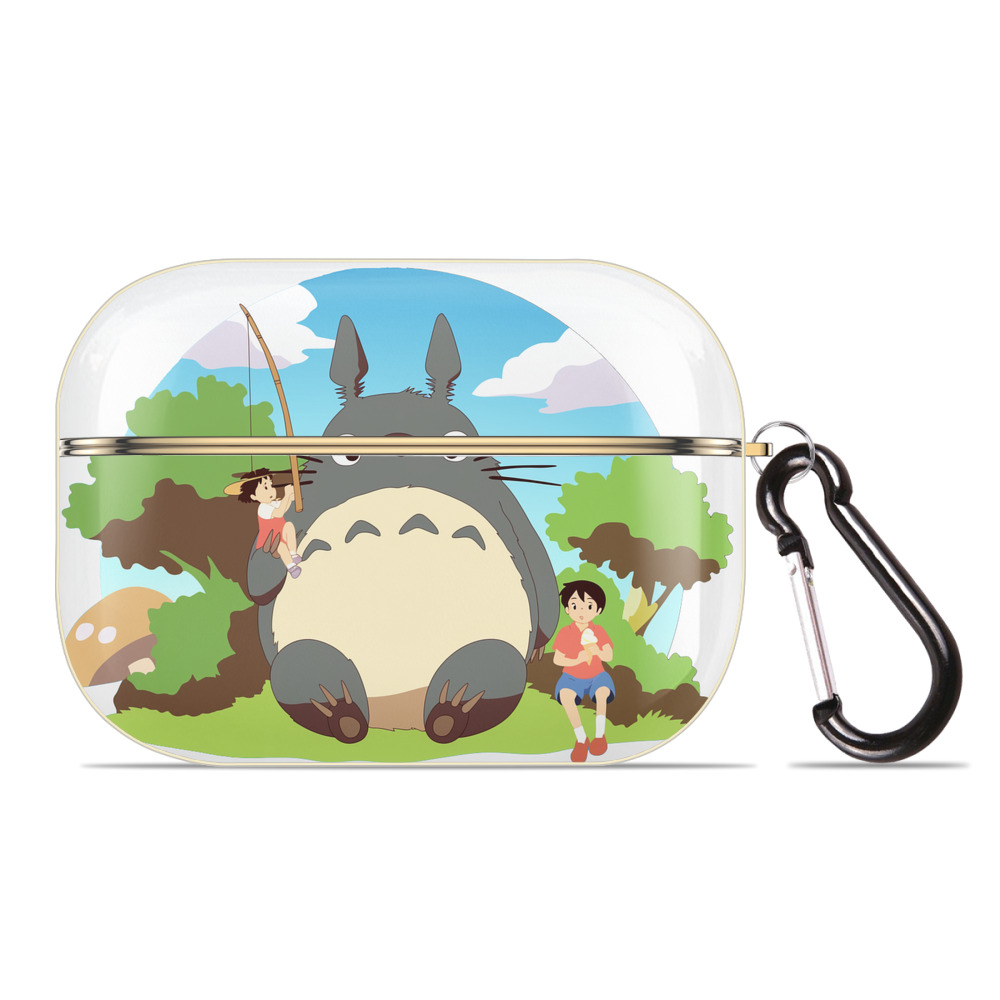 （画像用） となりのトトロ 草壁メイ 草壁サツキ My Neighbor Totoro Satsuki Kusakabe Mei Kusakabe 【AirPods Pro用】ハードシェル保護ケース｜耐衝撃・防指紋・カラビナ付き商品仕様