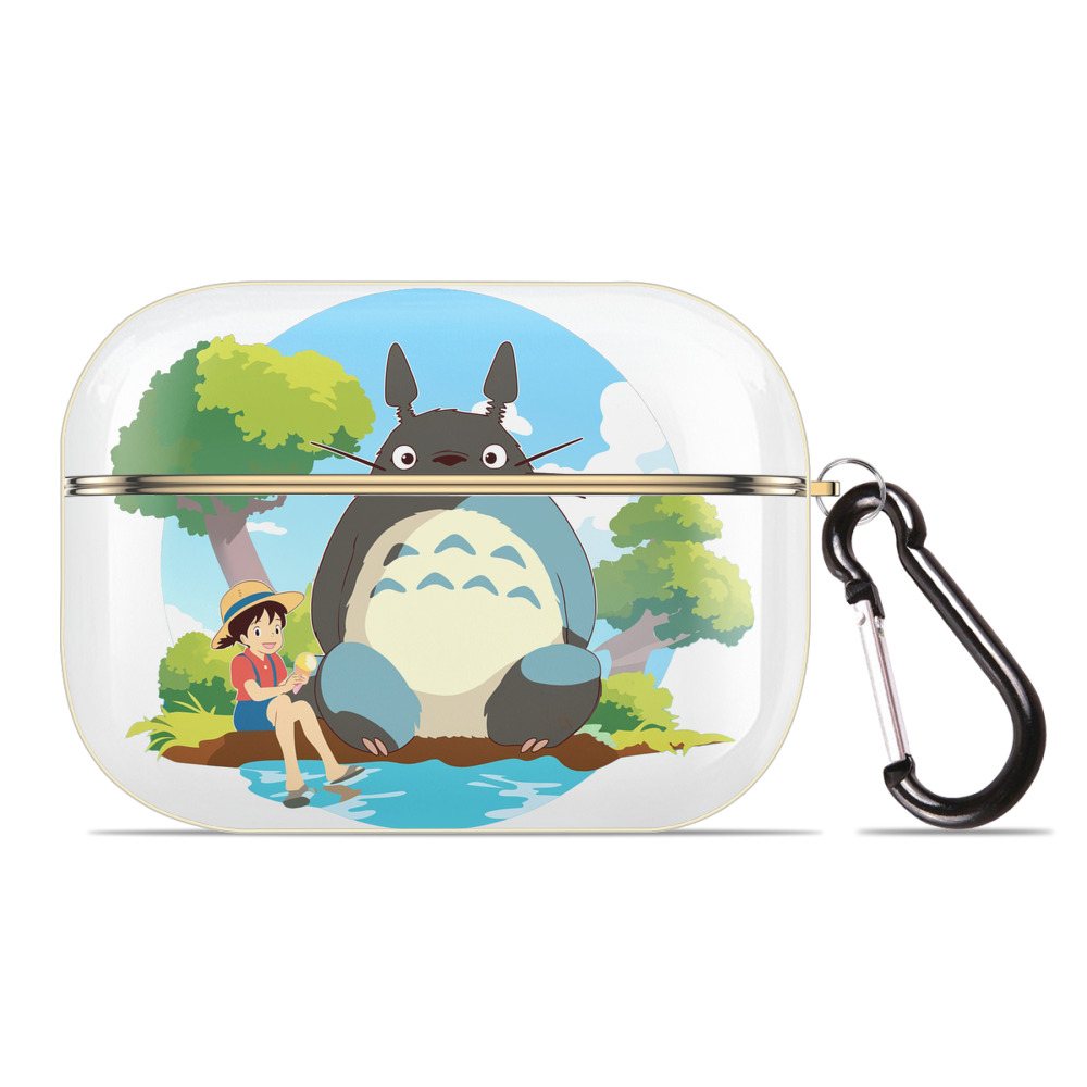 （画像用） となりのトトロ 草壁メイ 草壁サツキ My Neighbor Totoro Satsuki Kusakabe Mei Kusakabe 【AirPods Pro用】ハードシェル保護ケース｜耐衝撃・防指紋・カラビナ付き商品仕様