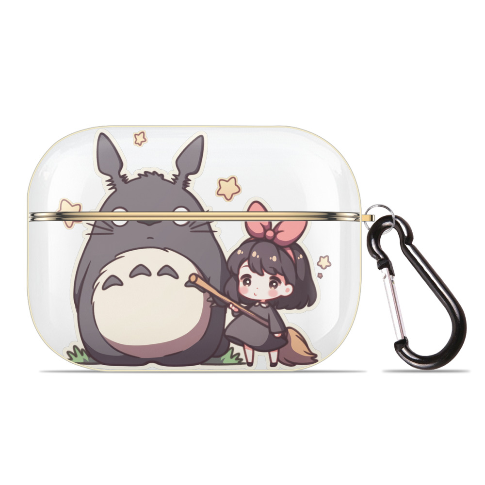 （画像用） となりのトトロ 草壁メイ 草壁サツキ My Neighbor Totoro Satsuki Kusakabe Mei Kusakabe 【AirPods Pro用】ハードシェル保護ケース｜耐衝撃・防指紋・カラビナ付き商品仕様