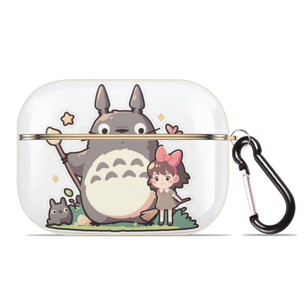 （画像用） となりのトトロ 草壁メイ 草壁サツキ My Neighbor Totoro Satsuki Kusakabe Mei Kusakabe 【AirPods Pro用】ハードシェル保護ケース｜耐衝撃・防指紋・カラビナ付き商品仕様
