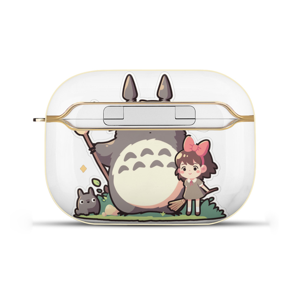 （画像用） となりのトトロ 草壁メイ 草壁サツキ My Neighbor Totoro Satsuki Kusakabe Mei Kusakabe 【AirPods Pro用】ハードシェル保護ケース｜耐衝撃・防指紋・カラビナ付き商品仕様