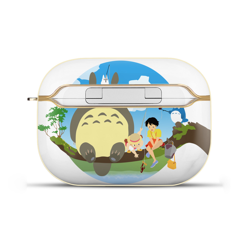 （画像用） となりのトトロ 草壁メイ 草壁サツキ My Neighbor Totoro Satsuki Kusakabe Mei Kusakabe 【AirPods Pro用】ハードシェル保護ケース｜耐衝撃・防指紋・カラビナ付き商品仕様