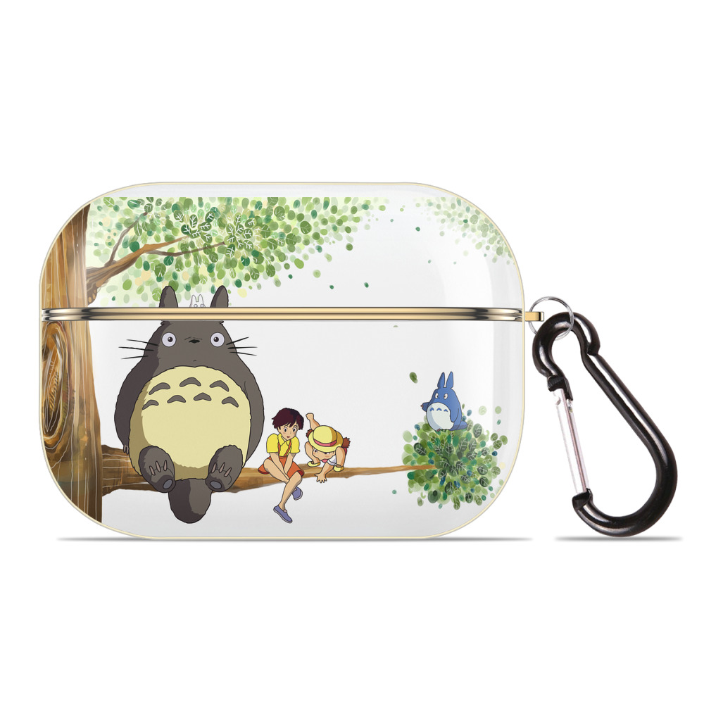 （画像用） となりのトトロ 草壁メイ 草壁サツキ My Neighbor Totoro Satsuki Kusakabe Mei Kusakabe 【AirPods Pro用】ハードシェル保護ケース｜耐衝撃・防指紋・カラビナ付き商品仕様