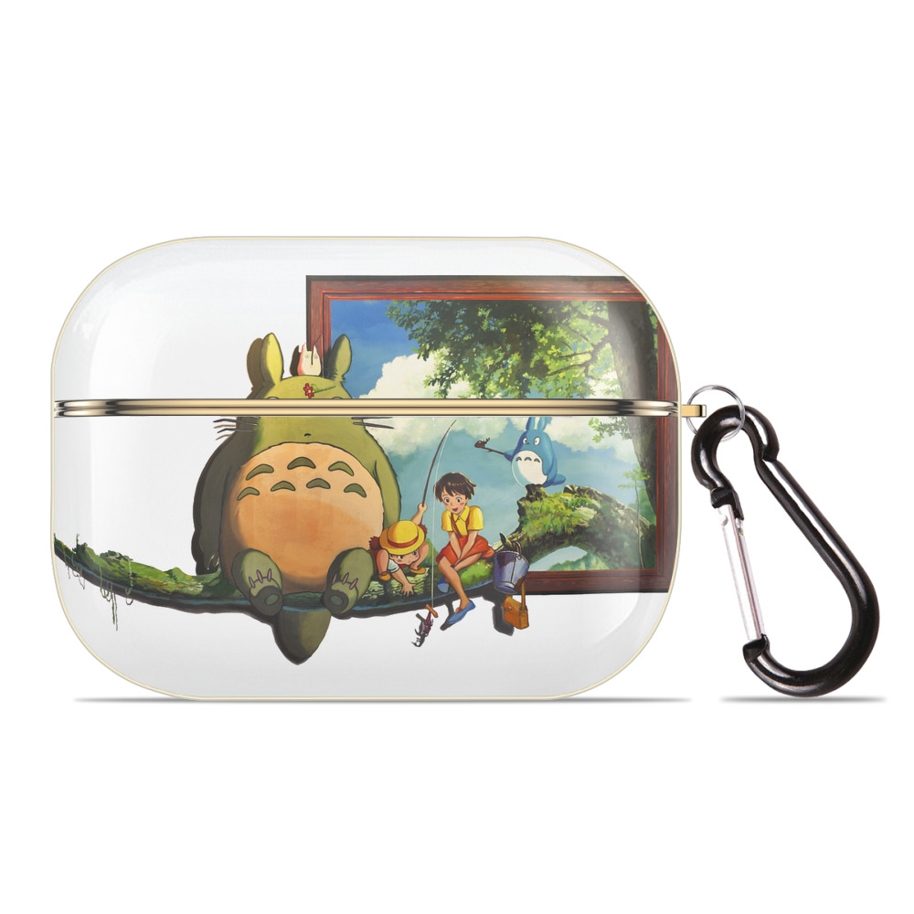 （画像用） となりのトトロ 草壁メイ 草壁サツキ My Neighbor Totoro Satsuki Kusakabe Mei Kusakabe 【AirPods Pro用】ハードシェル保護ケース｜耐衝撃・防指紋・カラビナ付き商品仕様