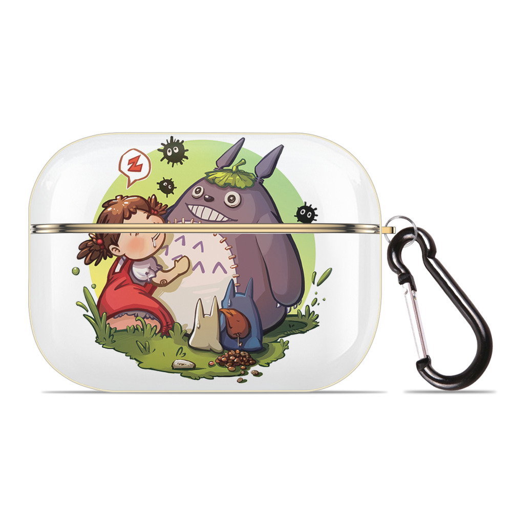 （画像用） となりのトトロ 草壁メイ 草壁サツキ My Neighbor Totoro Satsuki Kusakabe Mei Kusakabe 【AirPods Pro用】ハードシェル保護ケース｜耐衝撃・防指紋・カラビナ付き商品仕様