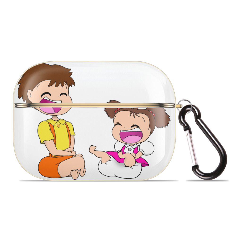 （画像用） となりのトトロ 草壁メイ 草壁サツキ My Neighbor Totoro Satsuki Kusakabe Mei Kusakabe 【AirPods Pro用】ハードシェル保護ケース｜耐衝撃・防指紋・カラビナ付き商品仕様