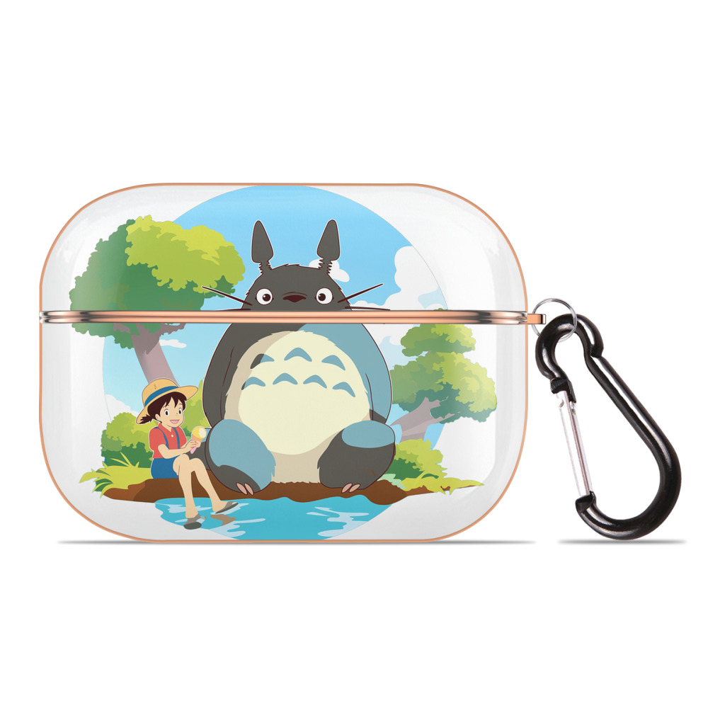 となりのトトロ 草壁メイ 草壁サツキ My Neighbor Totoro Satsuki Kusakabe Mei Kusakabe 【AirPods Pro用】ハードシェル保護ケース｜耐衝撃・防指紋・カラビナ付き商品仕様