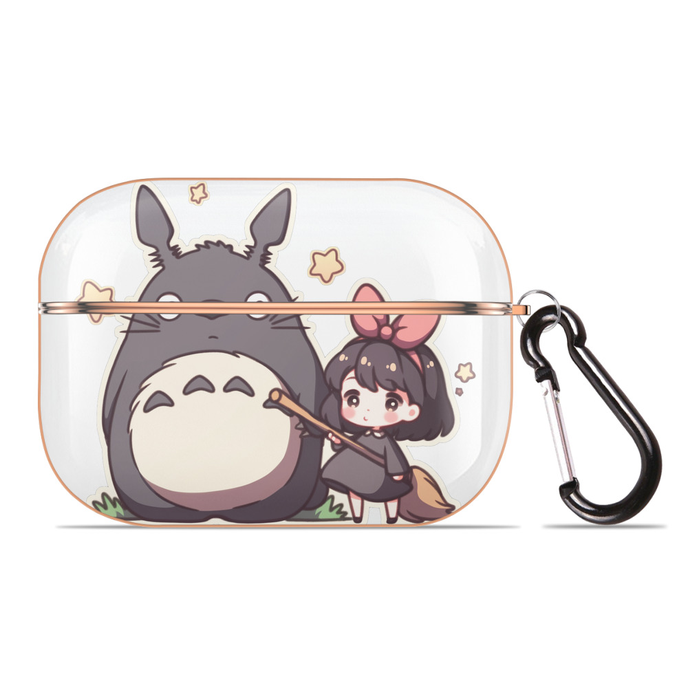 となりのトトロ 草壁メイ 草壁サツキ My Neighbor Totoro Satsuki Kusakabe Mei Kusakabe 【AirPods Pro用】ハードシェル保護ケース｜耐衝撃・防指紋・カラビナ付き商品仕様