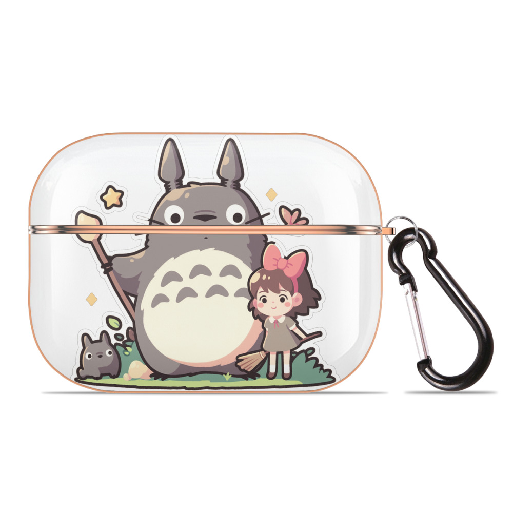 となりのトトロ 草壁メイ 草壁サツキ My Neighbor Totoro Satsuki Kusakabe Mei Kusakabe 【AirPods Pro用】ハードシェル保護ケース｜耐衝撃・防指紋・カラビナ付き商品仕様