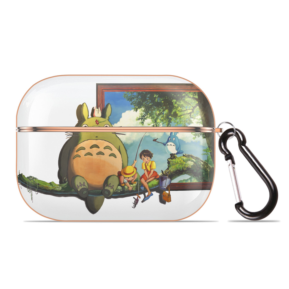 となりのトトロ 草壁メイ 草壁サツキ My Neighbor Totoro Satsuki Kusakabe Mei Kusakabe 【AirPods Pro用】ハードシェル保護ケース｜耐衝撃・防指紋・カラビナ付き商品仕様