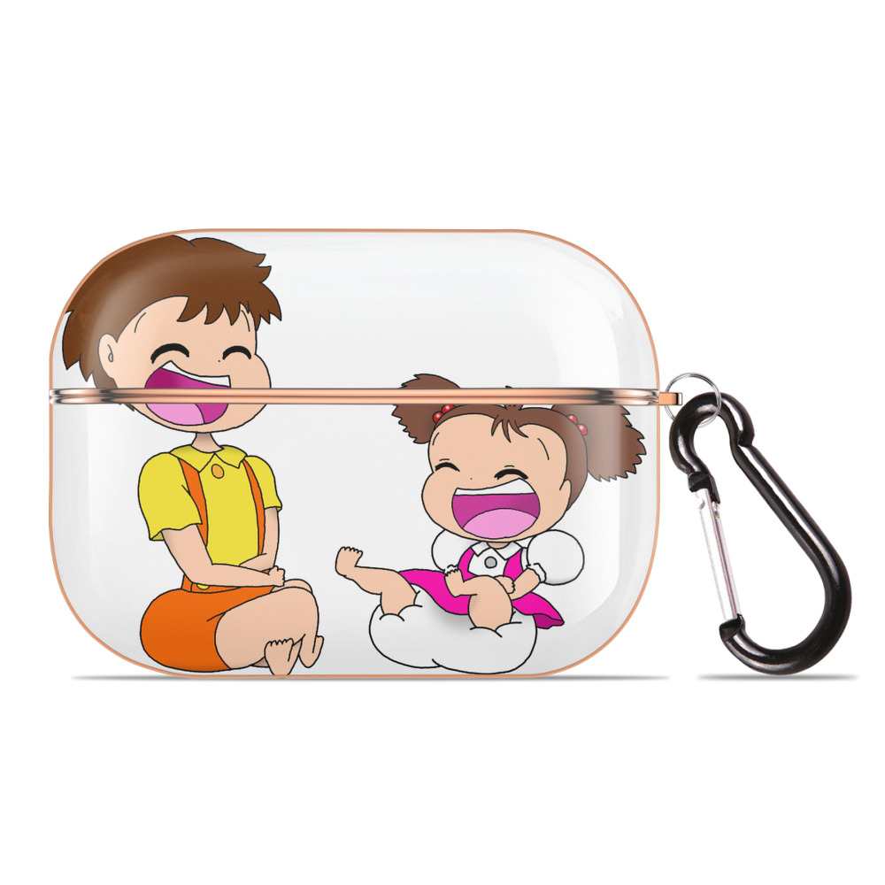 となりのトトロ 草壁メイ 草壁サツキ My Neighbor Totoro Satsuki Kusakabe Mei Kusakabe 【AirPods Pro用】ハードシェル保護ケース｜耐衝撃・防指紋・カラビナ付き商品仕様
