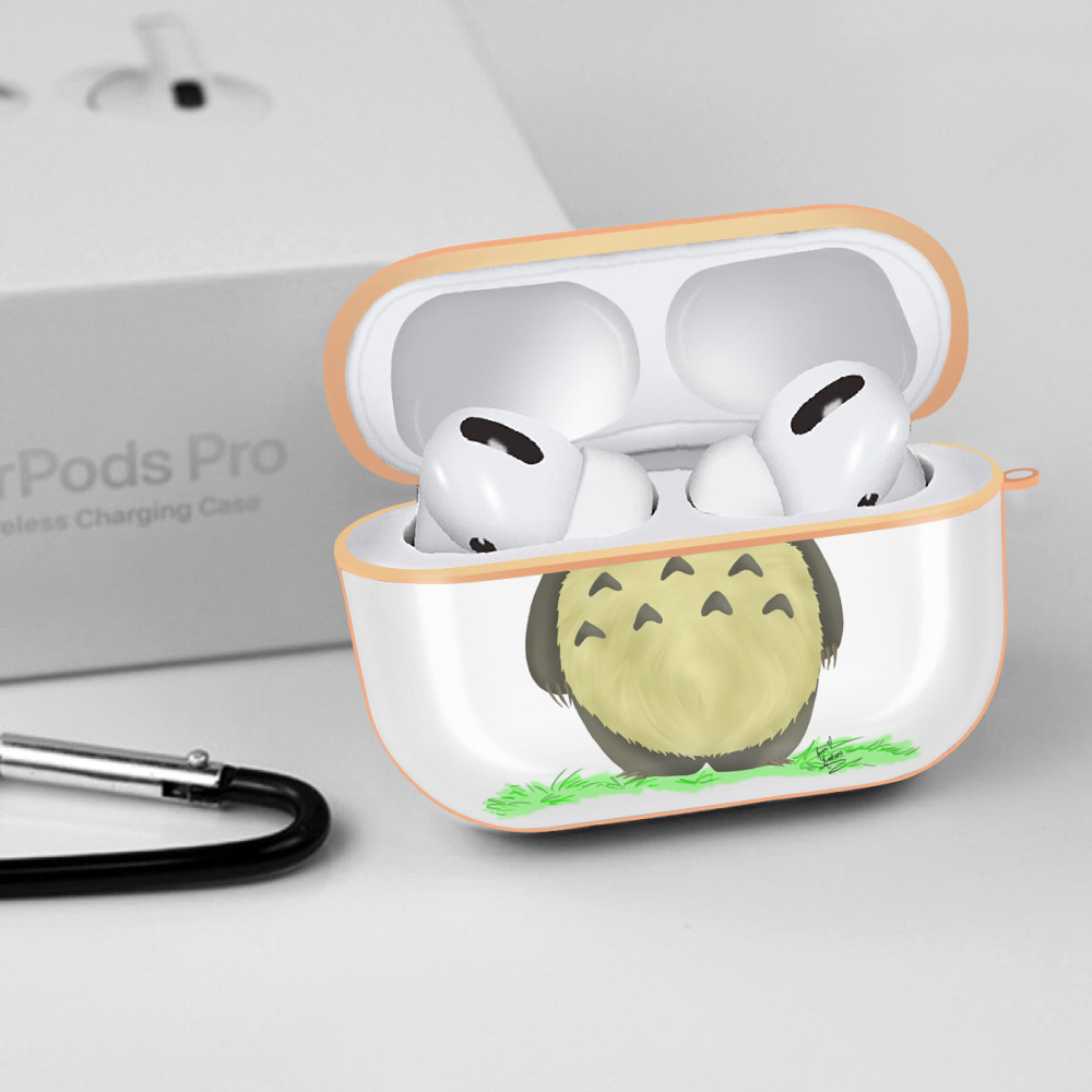 となりのトトロ 草壁メイ 草壁サツキ My Neighbor Totoro Satsuki Kusakabe Mei Kusakabe 【AirPods Pro用】ハードシェル保護ケース｜耐衝撃・防指紋・カラビナ付き商品仕様