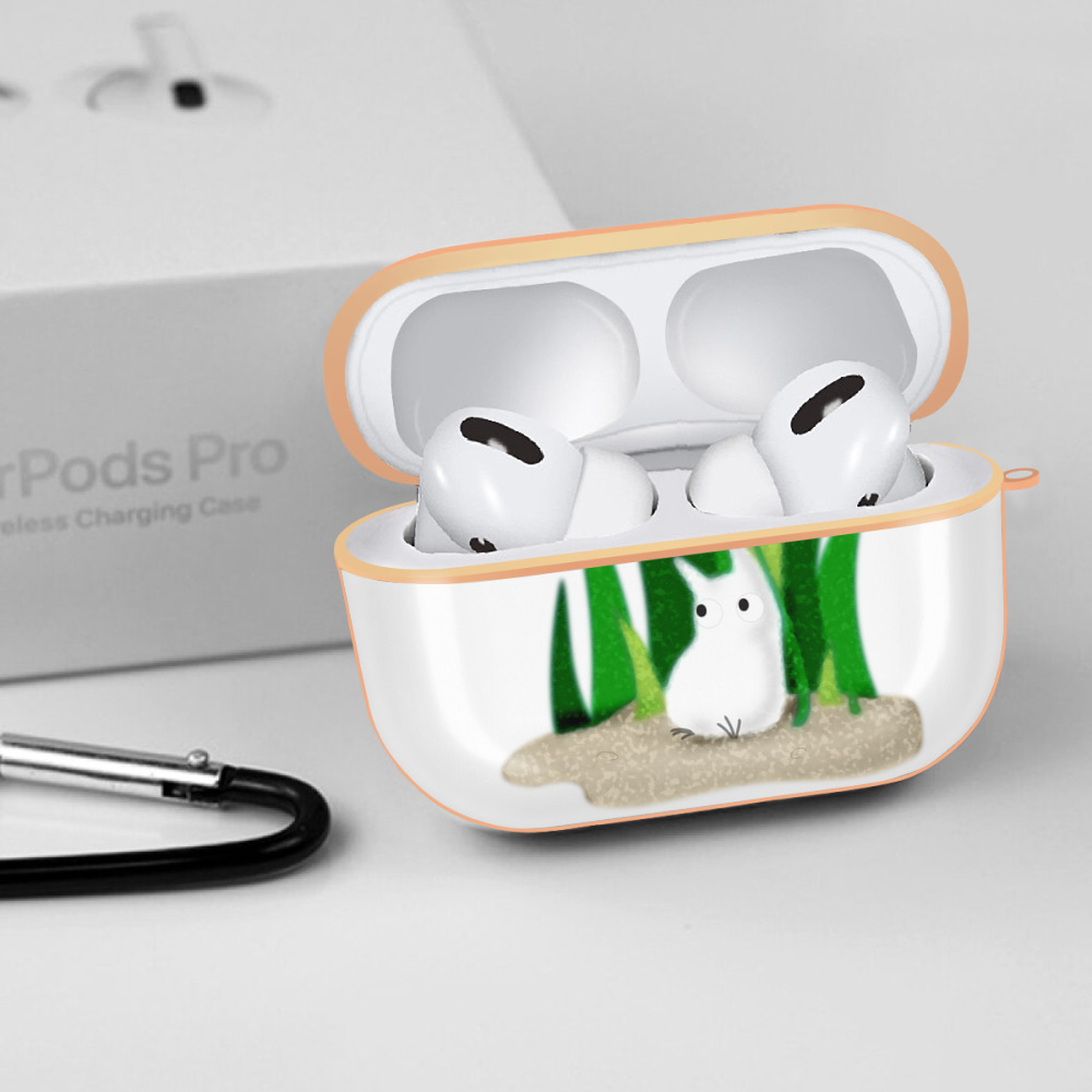 となりのトトロ 草壁メイ 草壁サツキ My Neighbor Totoro Satsuki Kusakabe Mei Kusakabe 【AirPods Pro用】ハードシェル保護ケース｜耐衝撃・防指紋・カラビナ付き商品仕様